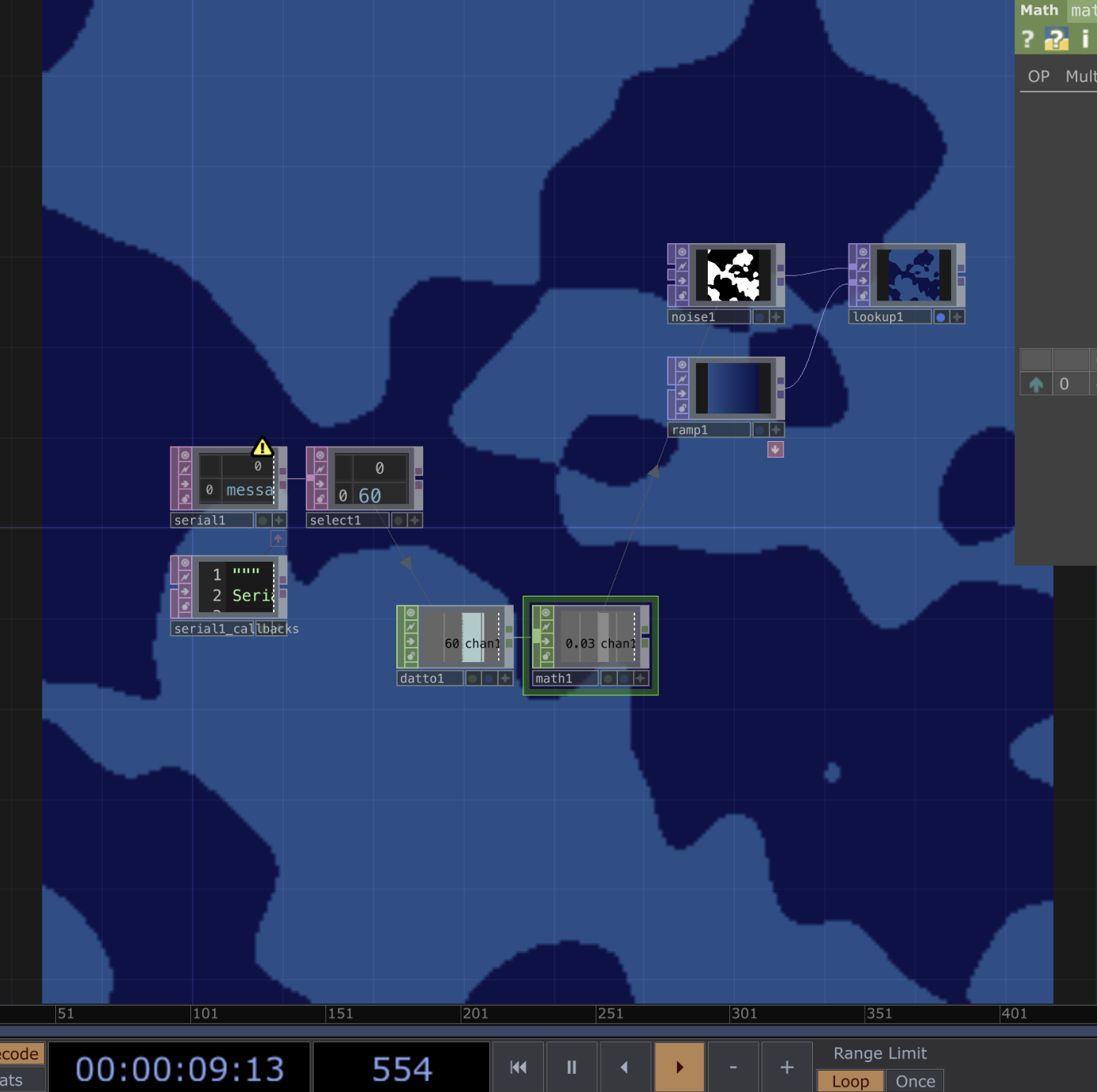 After working with some peers, Jesse was able to expand on his learning to create abstract blobs that could move around at a particular pace.