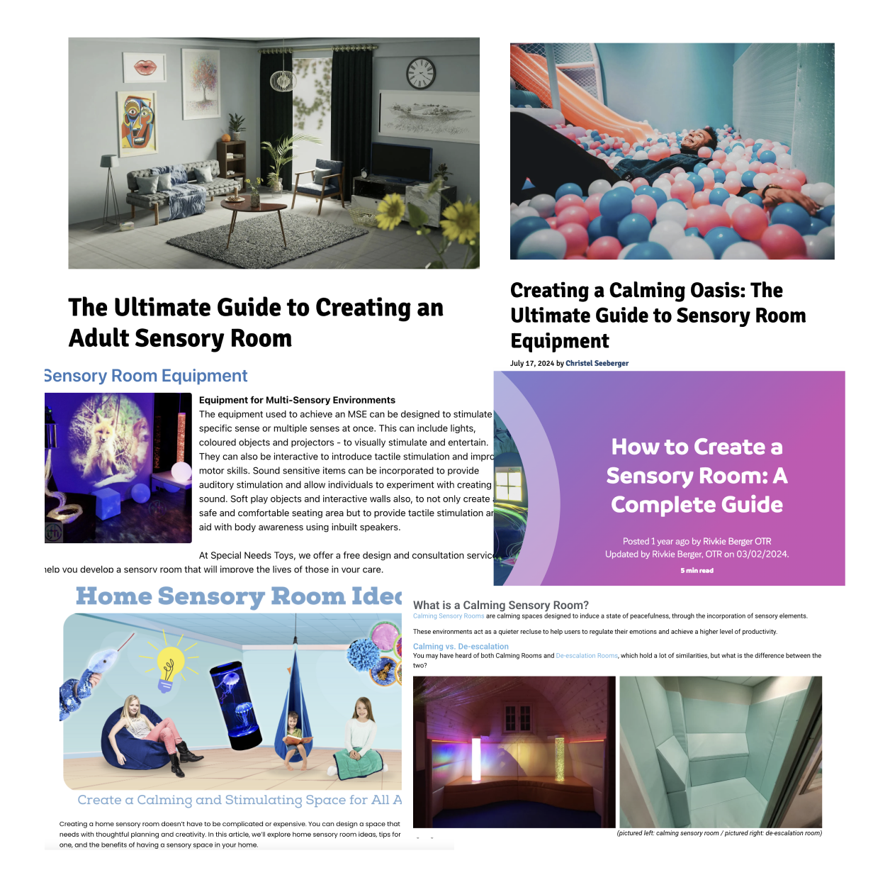 We did research on multiple articles of what to include inside the Sensory Pod.