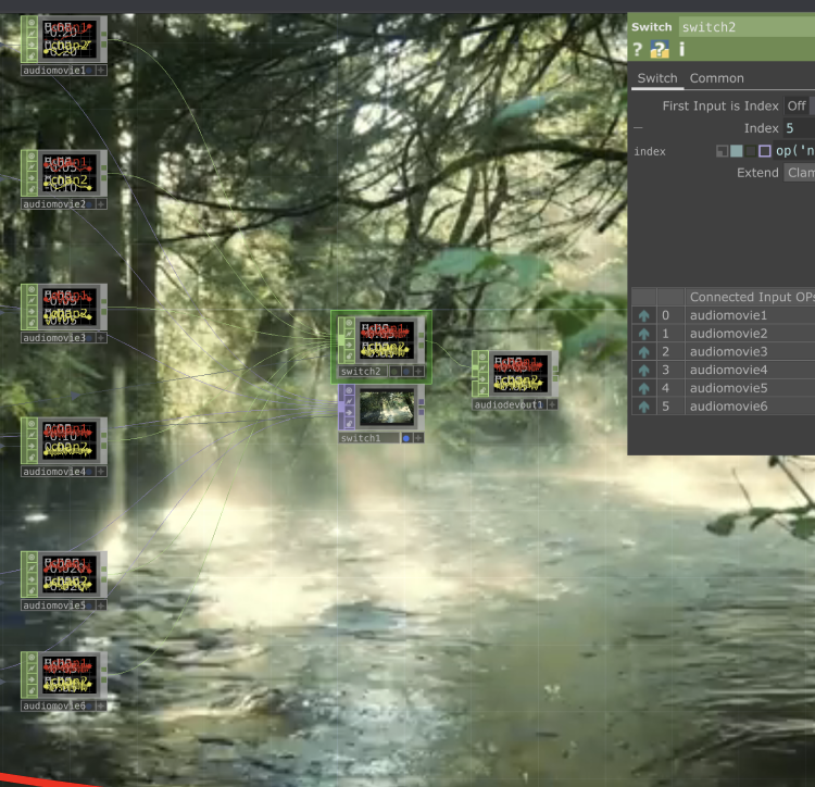Putting an audio out after the switch. 